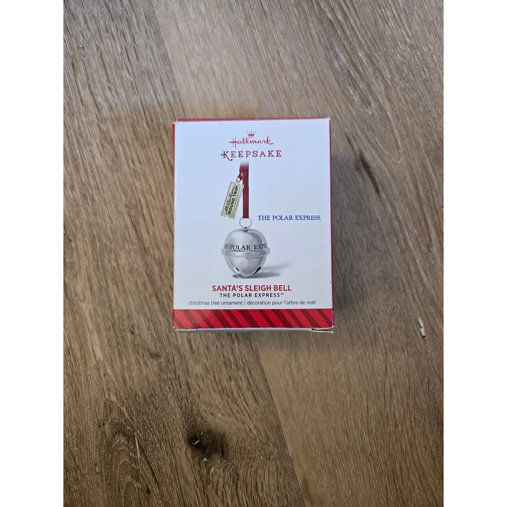 Hallmark Keepsake 2014 The Polar Express Santas Sleigh Bell Ornament with Box